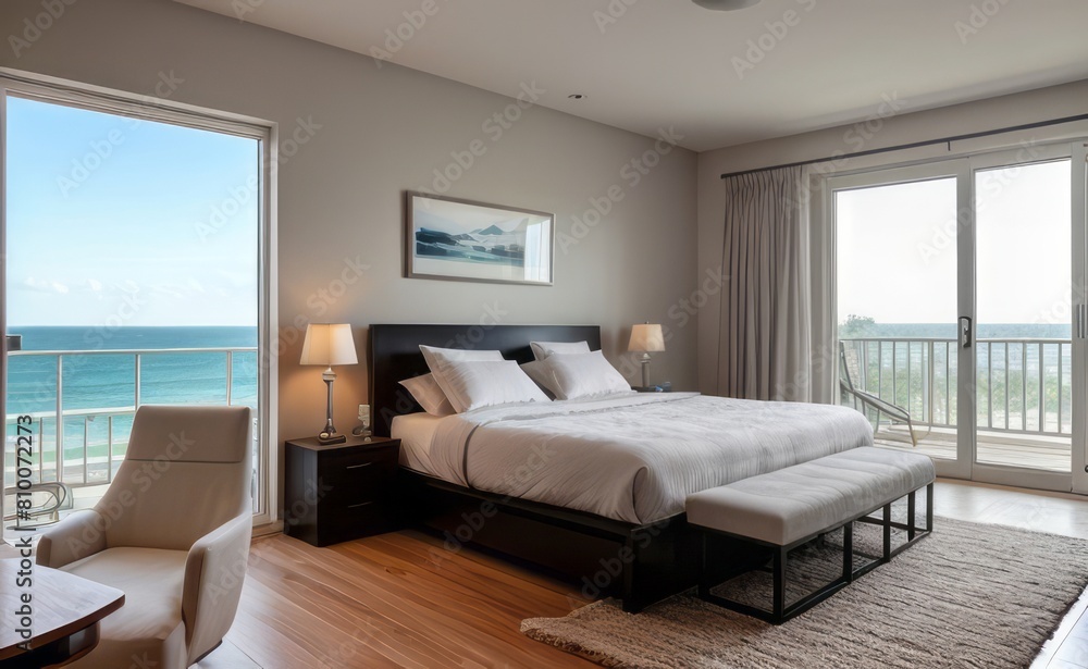 Relaxing Seaside Bedroom with Ocean View