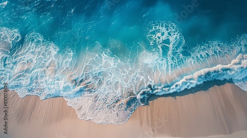 Aerial View of Beach With Waves © yganko
