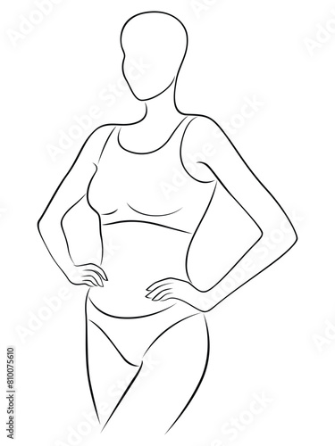 Abstract slimness body of woman