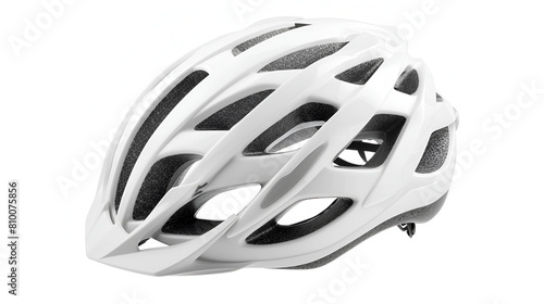 a white bicycle helmet isolated on white background , Realism of Stylish Bicycle Helmet ,Helmet and glasses on a white background 