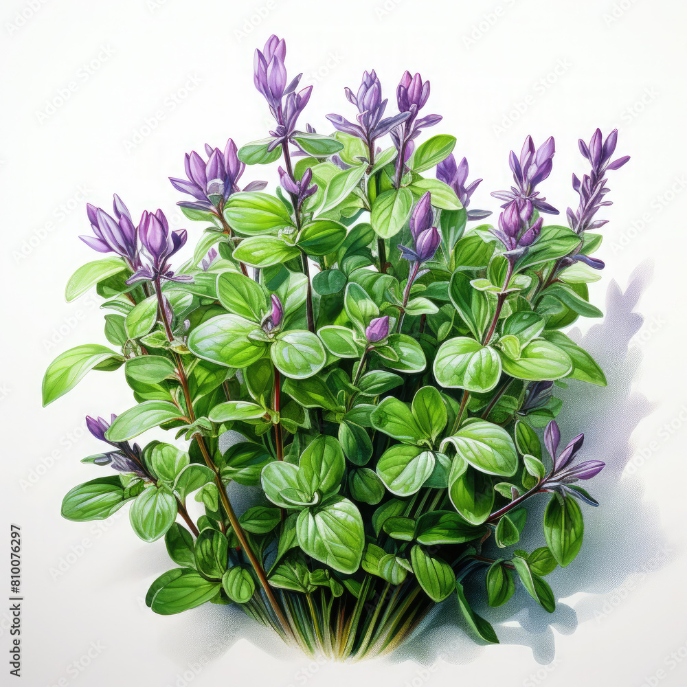 Watercolor Thyme Illustration, Generative Ai Watercolor Thyme Illustration, Generative Ai