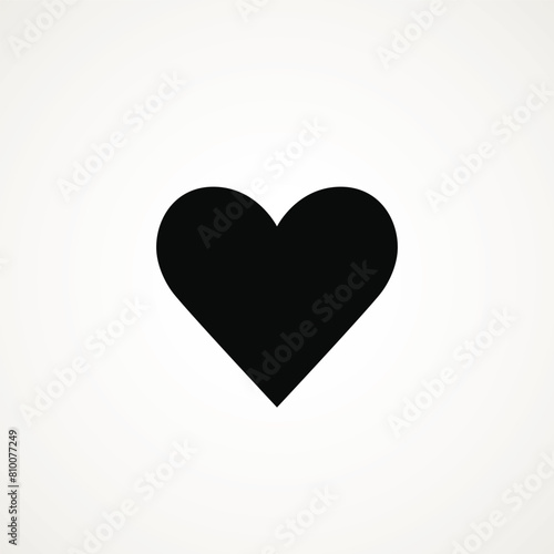 Black heart icon. Vector illustration