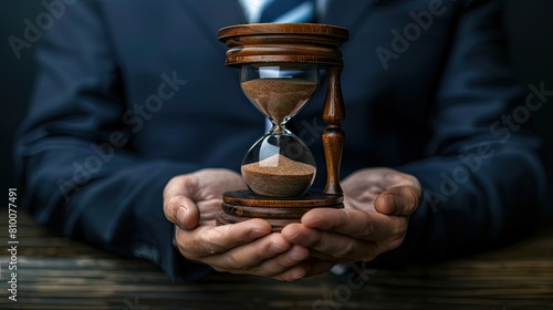 The Sands of Time: Man Holding Hourglass