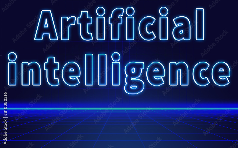 Digital blue background with the words ARTIFICIAL INTELLIGENCE Digital blue background with the words ARTIFICIAL INTELLIGENCE