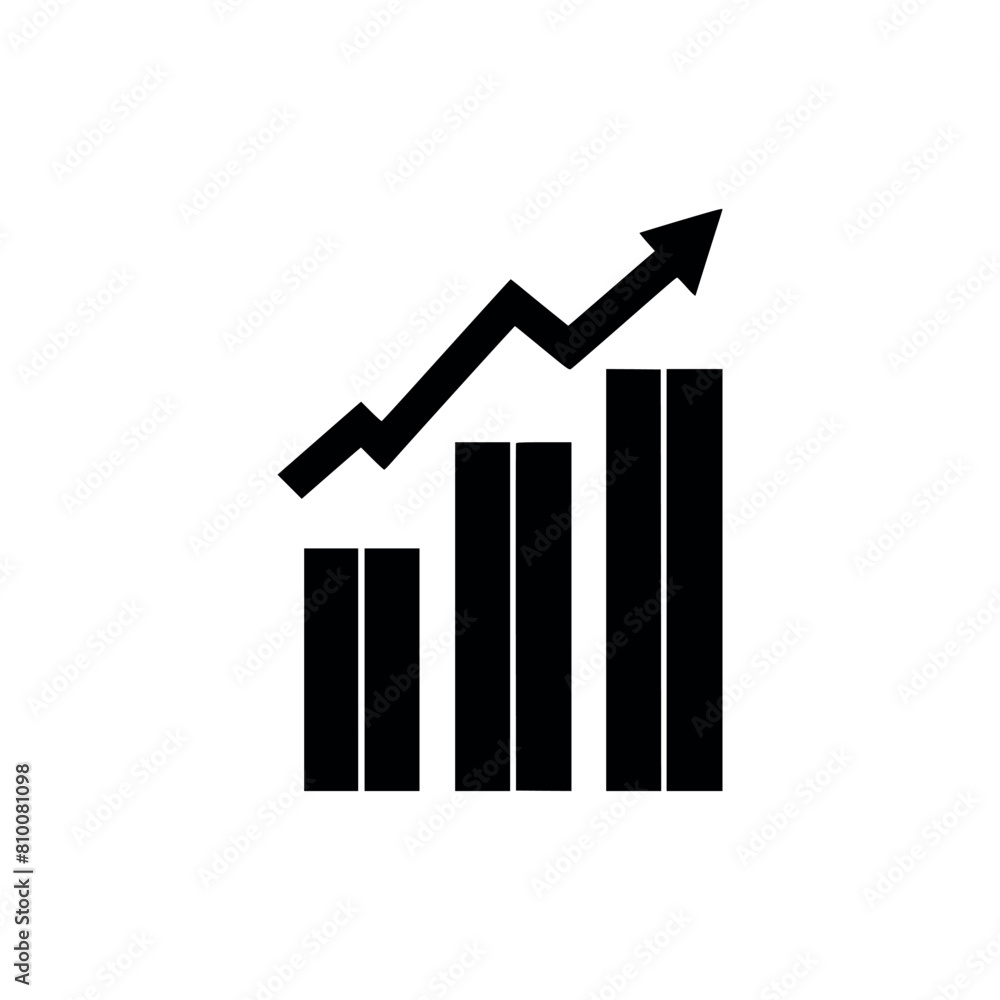 Bar graph icon. Black Bar graph icon on white background. Vector illustration Bar graph icon. Black Bar graph icon on white background. Vector illustration