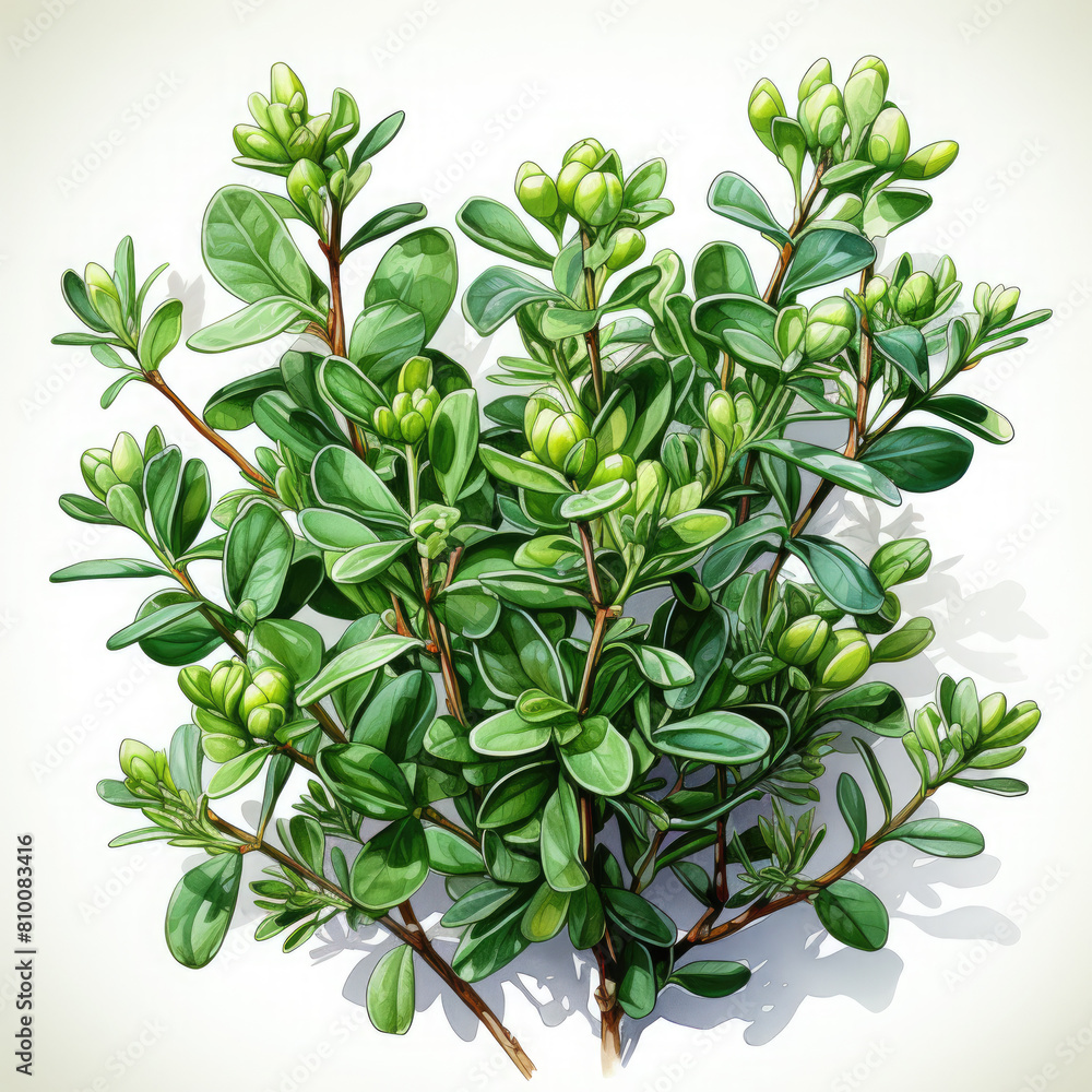 Watercolor Thyme Illustration, Generative Ai Watercolor Thyme Illustration, Generative Ai