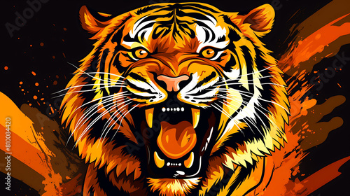 A Tiger orange color background image.