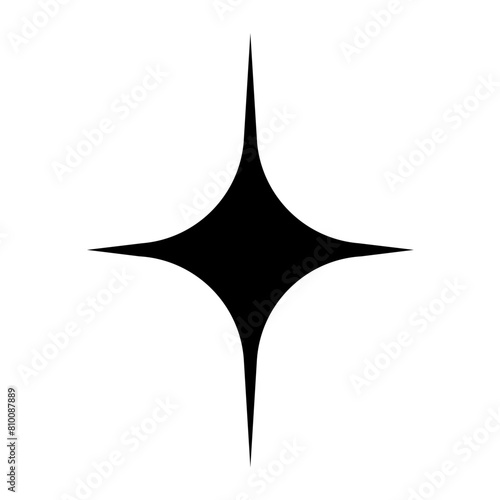 Shape, adesivo detalhe futurístico em forma de estrela. Forma estrelada. Cor preta. Símbolo geométrico.