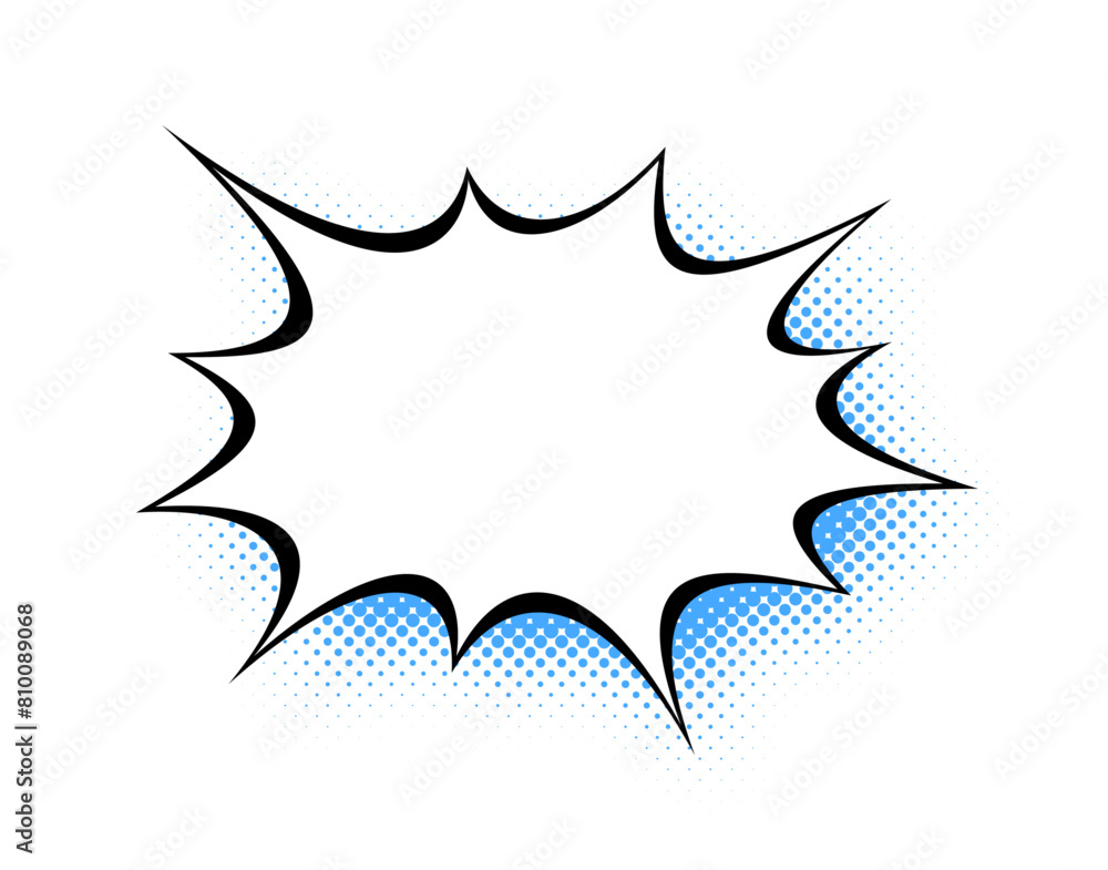 Halftone Spiky Speech Bubble Halftone Spiky Speech Bubble