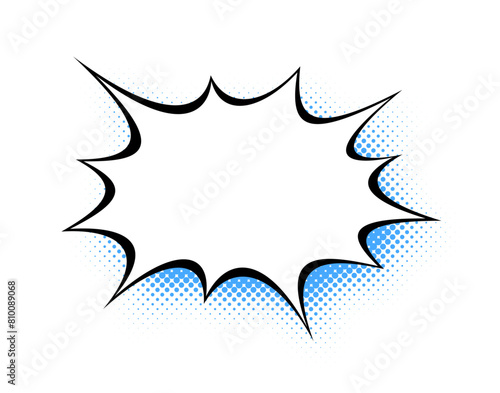 Halftone Spiky Speech Bubble