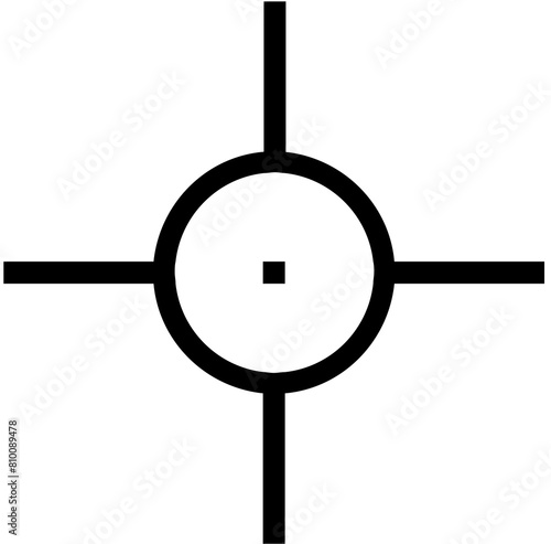 Fotografie Shape adesivo, em forma de mira preta
