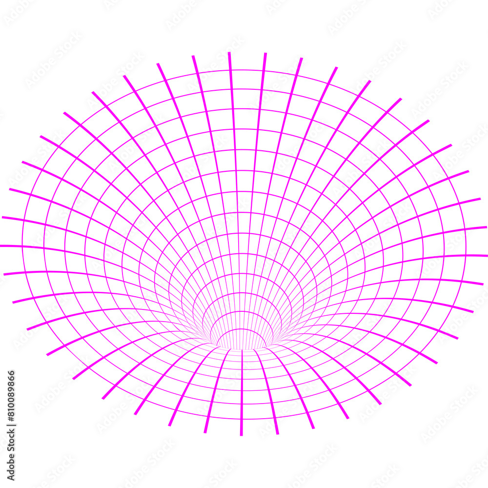 Shape, adesivo detalhe futurístico em forma de círculo, bola 3d. Forma redonda com quadrados e ondas. Rosa com roxo. Com fundo transparente.