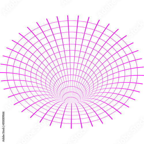 Shape, adesivo detalhe futurístico em forma de círculo, bola 3d. Forma redonda com quadrados e ondas. Rosa com roxo. Com fundo transparente. photo