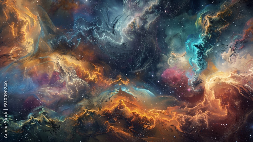 A whirlwind of hues swirling in a cosmic ballet, painting the universe with strokes of brilliance. A whirlwind of hues swirling in a cosmic ballet, painting the universe with strokes of brilliance.