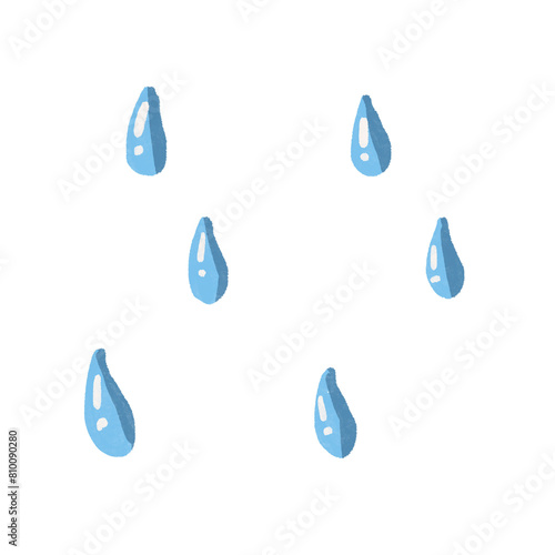 set of water drops