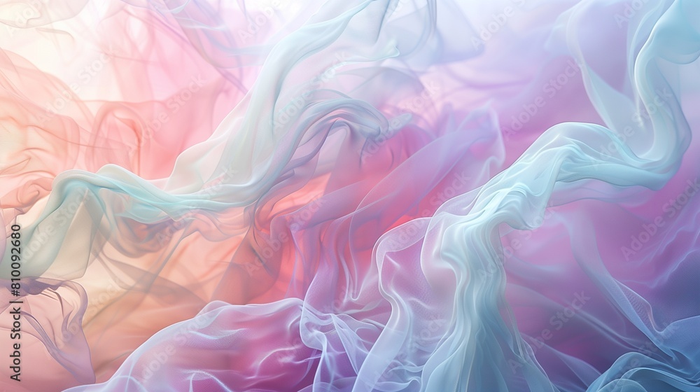 Ethereal wisps of pastel hues merging in a delicate ballet of colors. Ethereal wisps of pastel hues merging in a delicate ballet of colors.