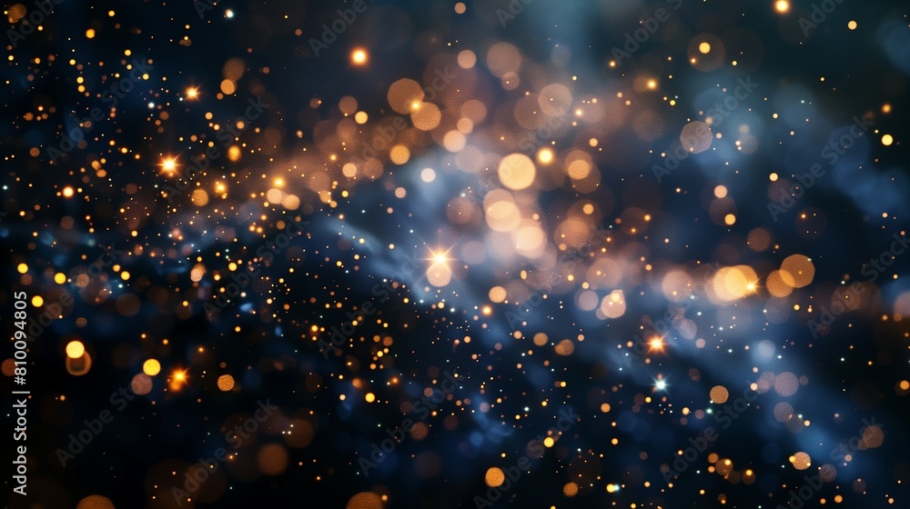 Fototapeta premium Incandescent wisps of light dancing in the void, like fireflies in the darkness.