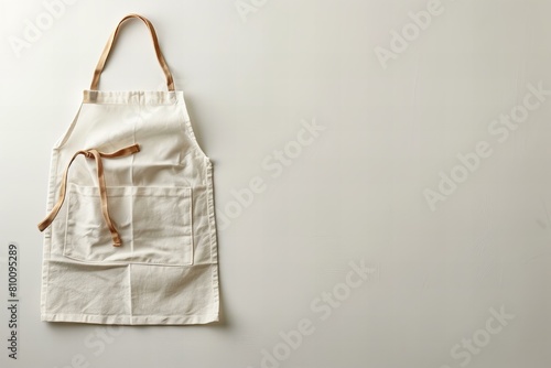 White apron mockup on white background