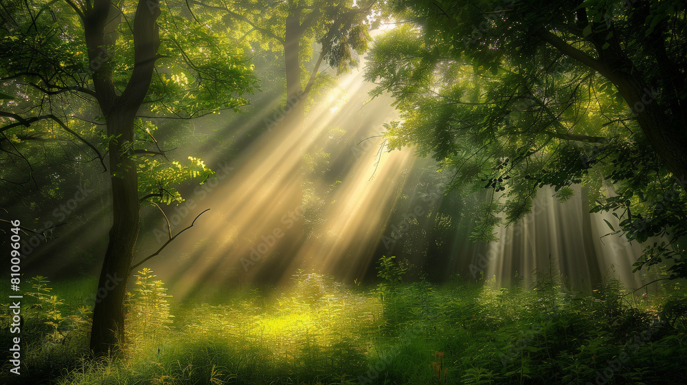 Enchanted Forest: Sunlight's Embrace. Generative AI Enchanted Forest: Sunlight's Embrace. Generative AI