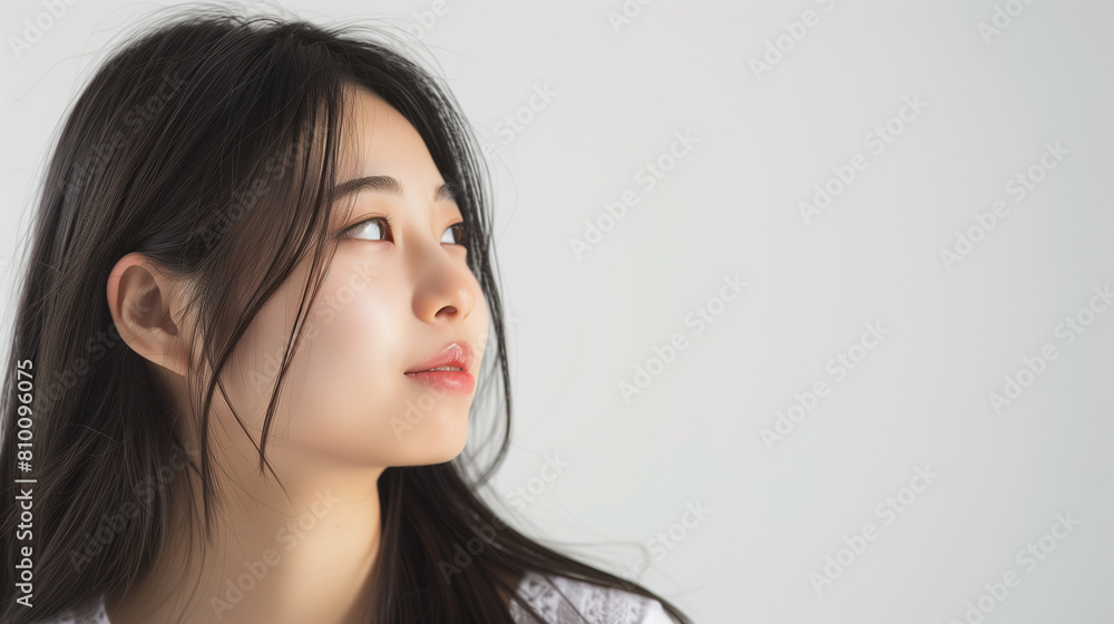 asian girl looking right asian girl looking right