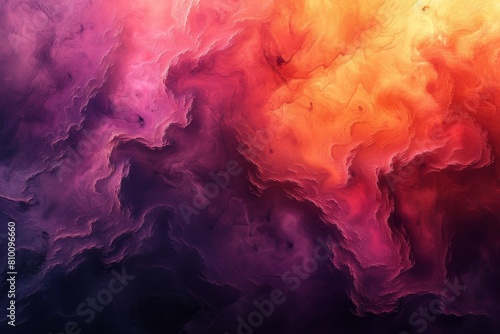 A dramatic digital simulation of colorful clouds in a paint-like abstract expression
