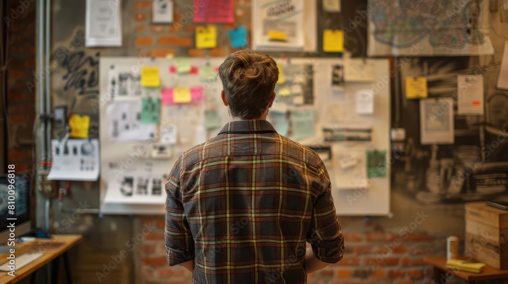A young entrepreneur sketching out ideas on a whiteboard during a brainstorming session A young entrepreneur sketching out ideas on a whiteboard during a brainstorming session
