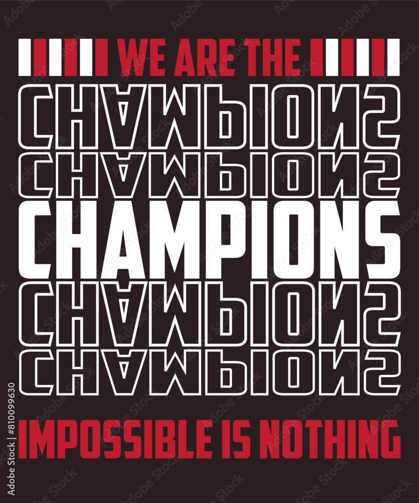 Obraz premium champions t shirt design