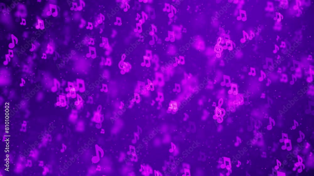 Purple Flying Musical Notes. Smoothly and wavy moving particles. Looped video. Purple Flying Musical Notes. Smoothly and wavy moving particles. Looped video.