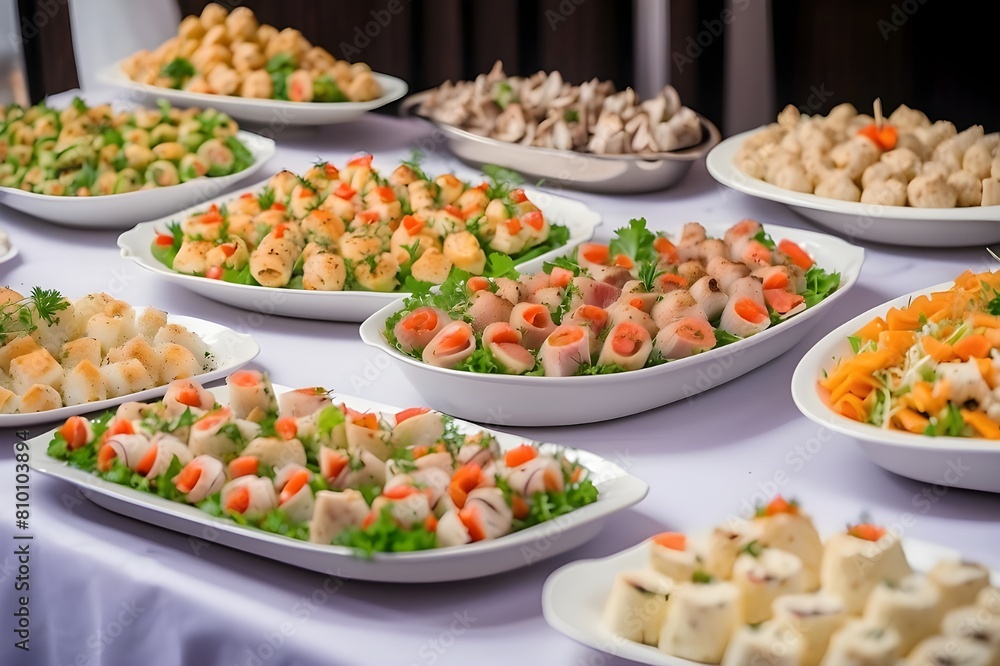 catering for events, such as wedding buffets. Food at the Wedding Reception Buffet