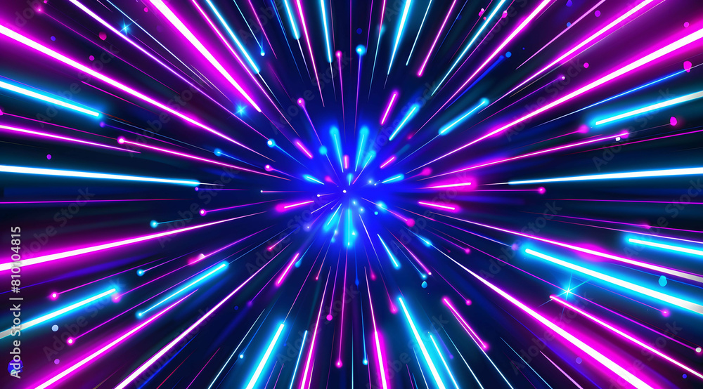 3d Render, Blue purple light line through dark background, hyper speed warp in space. 3d Render, Blue purple light line through dark background, hyper speed warp in space.