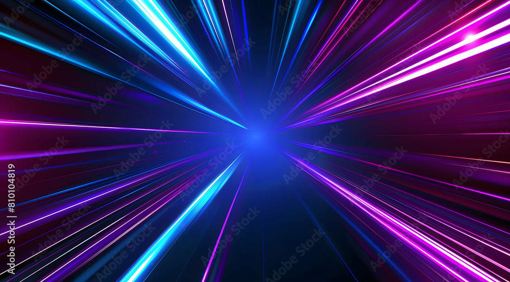 3d Render, Blue purple light line through dark background, hyper speed warp in space. 3d Render, Blue purple light line through dark background, hyper speed warp in space.