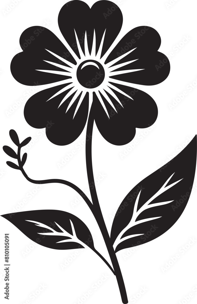 Fototapeta premium black and white flower