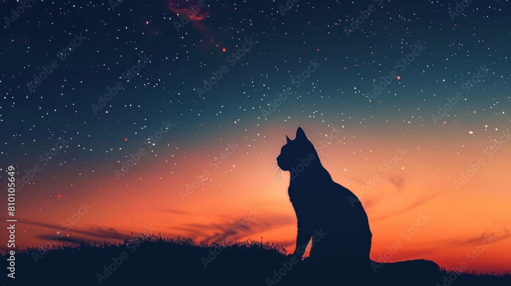 Fototapeta Cat Silhouette