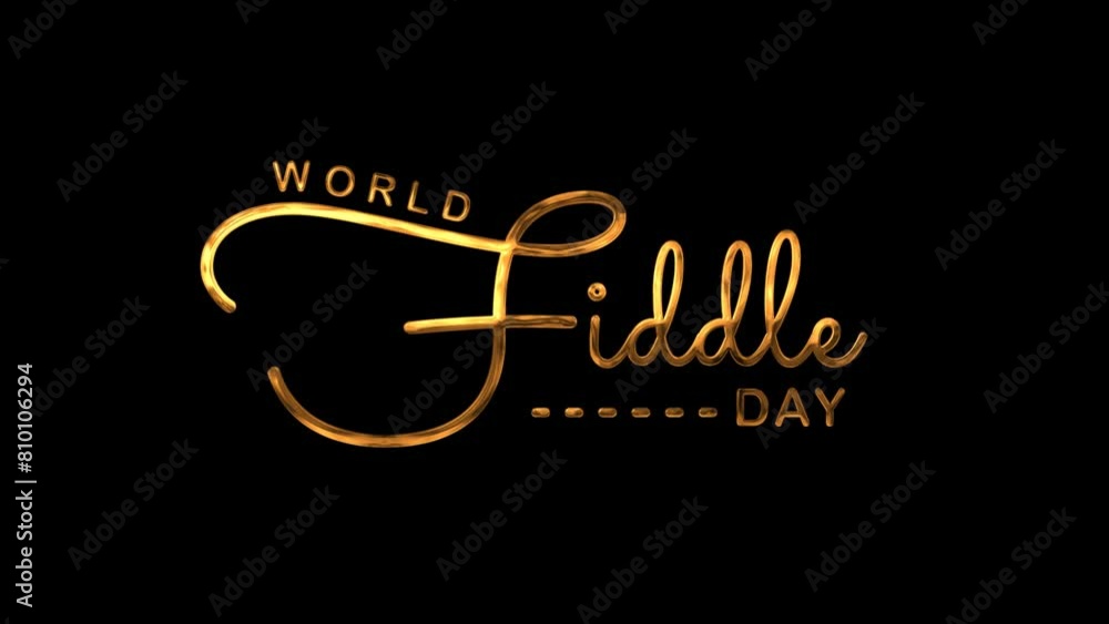 World Fiddle Day Text Animation. Great for World Fiddle Day Celebrations with transparent background, for banner, social media feed wallpaper stories World Fiddle Day Text Animation. Great for World Fiddle Day Celebrations with transparent background, for banner, social media feed wallpaper stories