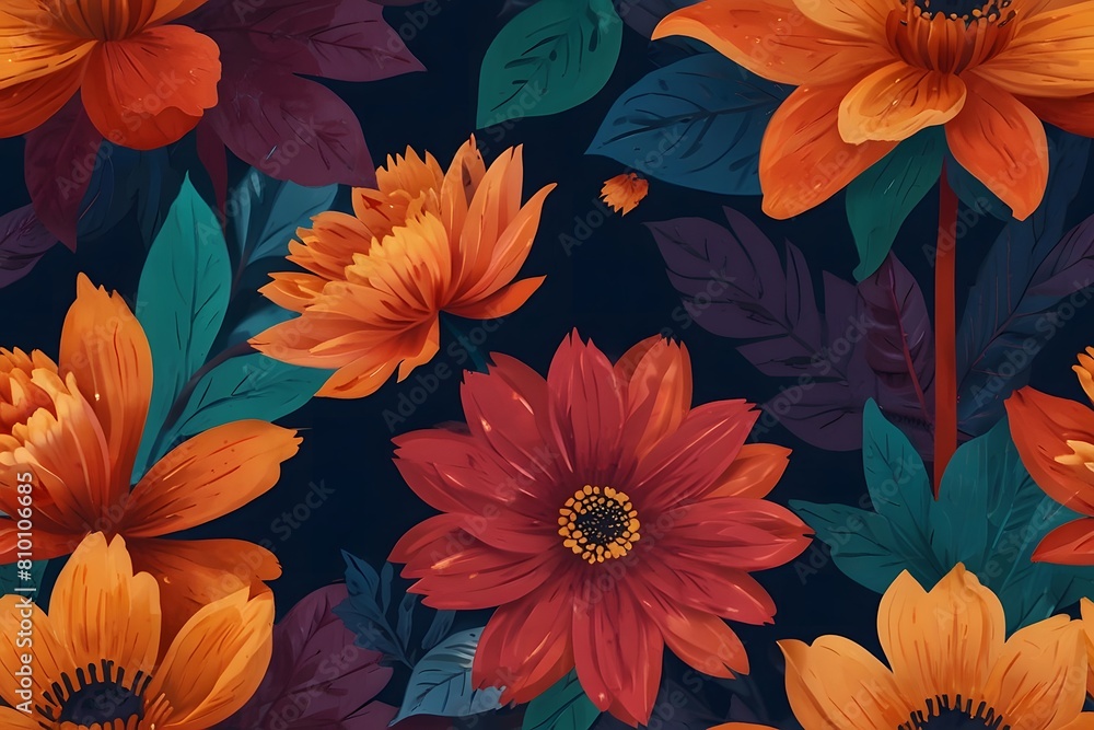 seamless pattern with flowers seamless pattern with flowers