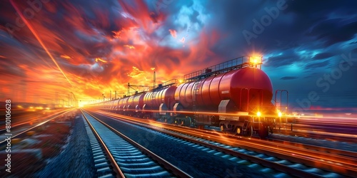 Tank cars transport liquefied petroleum gas and natural gas for safety. Concept Tank cars, Liquefied Petroleum Gas, Natural Gas, Safety Regulations, Transport Methods photo