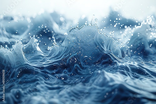 Blue water splash isolated water nature blue wave sea splashing ocean background