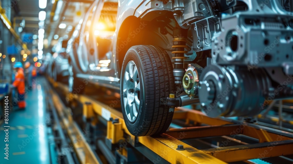 team conducting a quality check on automotive parts in a factory, showcasing the detailed production process. team conducting a quality check on automotive parts in a factory, showcasing the detailed production process.