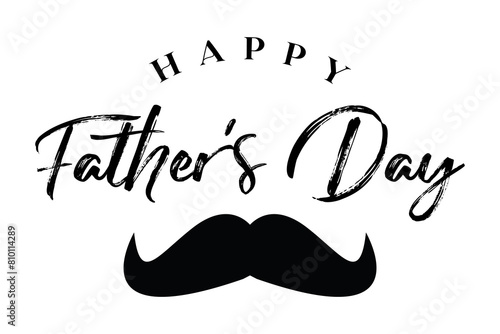 Happy fathers day lettering badge sticker vector illustration.