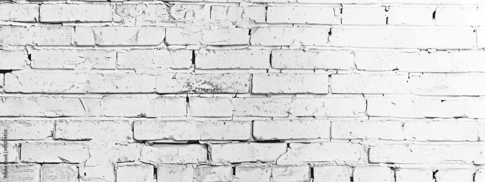 background ฺWhite brick wall texture
