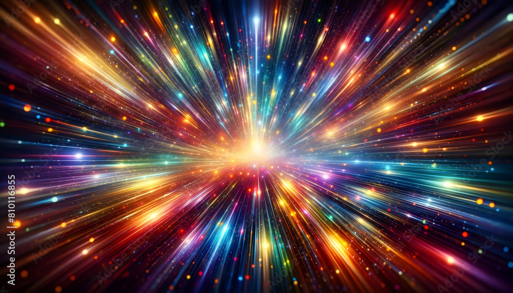 Impressively captivating background featuring rainbow-hued, radiant beams of light Impressively captivating background featuring rainbow-hued, radiant beams of light