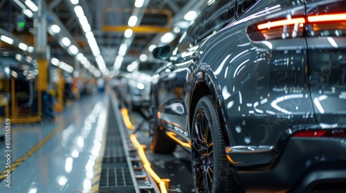 a detailed inspection of vehicle aerodynamics and bodywork in an automotive engineering facility. © G.Go