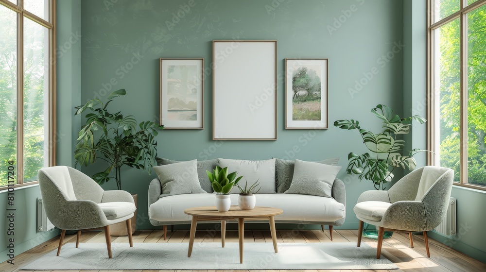Elegant Modern Living Room with Natural Light Elegant Modern Living Room with Natural Light