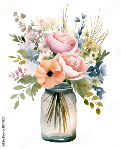 Flowers in a Mason Jar