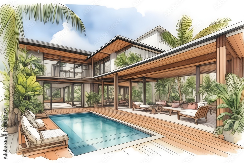 Modern, sleek home in Far North Queensland with lush tropical garden. Open spaces, clean lines, natural light, and sustainable design. Modern, sleek home in Far North Queensland with lush tropical garden. Open spaces, clean lines, natural light, and sustainable design.