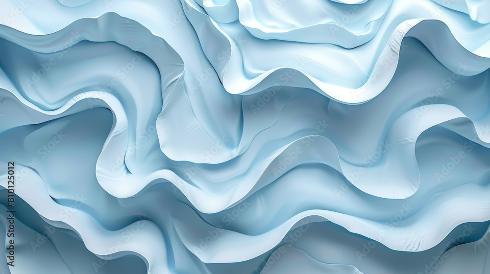 The image is a blue and white abstract painting of a wave The image is a blue and white abstract painting of a wave