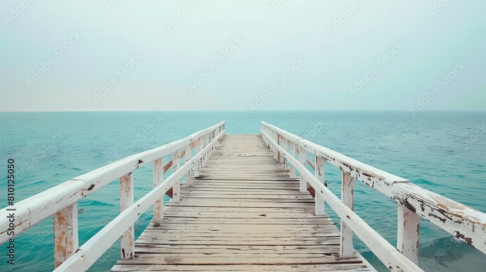 lonely pier with an ocean view