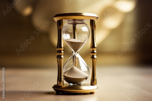 Hourglass timer with flowing sand