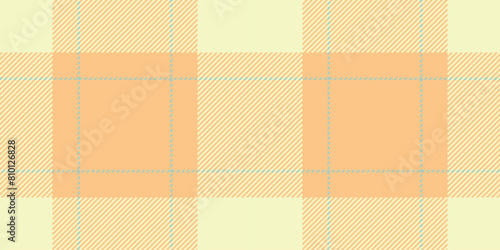 Mature seamless plaid background, setting fabric check tartan. Folded textile texture pattern vector in light and orange colors.