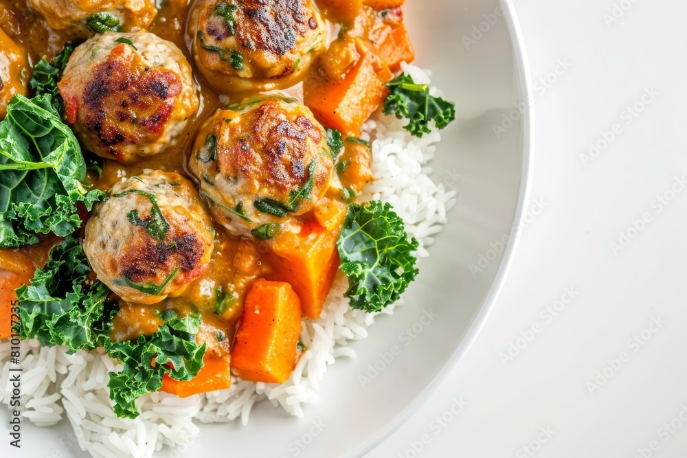 Vibrant Chicken Meatball Peanut Stew